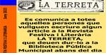  Revista festiva i literària de Massanassa 'La Terreta'